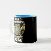 Tasse 2 Couleurs Ne sous-estimez jamais le pouvoir d'un fudge (Devant gauche)
