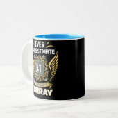 Tasse 2 Couleurs Ne sous-estimez jamais le pouvoir d'un Murray (Devant gauche)