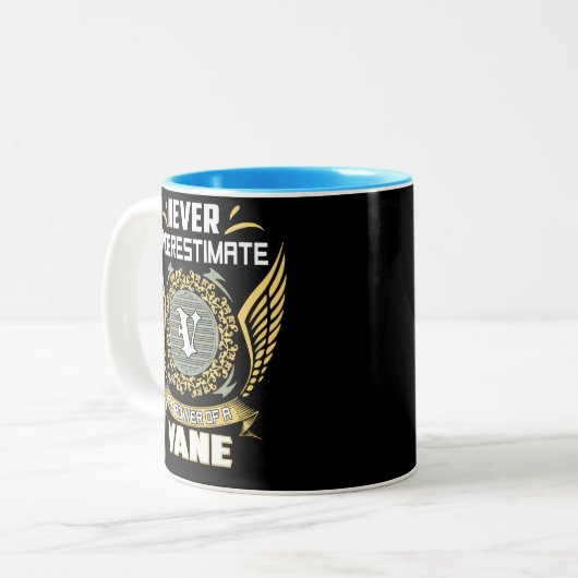 Tasse 2 Couleurs Ne sous-estimez jamais le pouvoir d'une pale (Devant gauche)
