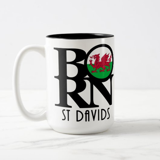 Tasse 2 Couleurs NÉ St Davids 15oz (Gauche)