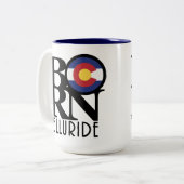 Tasse 2 Couleurs NÉ Telluride Colorado 15oz (Devant gauche)