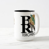 Tasse 2 Couleurs NÉ Tishomingo Oklahoma 15oz (Devant droit)