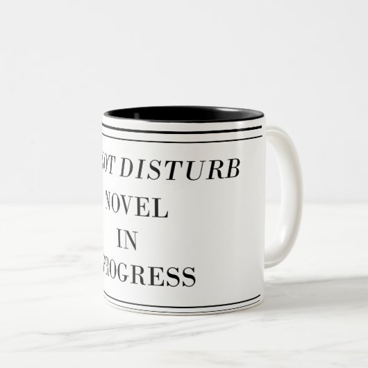Tasse 2 Couleurs Ne touchez pas - au roman en cours (Devant droit)