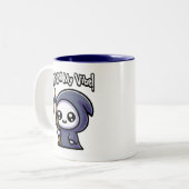 Tasse 2 Couleurs Ne tue pas ma vibe ! Jeu de faucheuse mignon (Devant gauche)