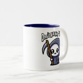 Tasse 2 Couleurs Ne tue pas ma vibe ! Jeu de faucheuse mignon (Devant droit)