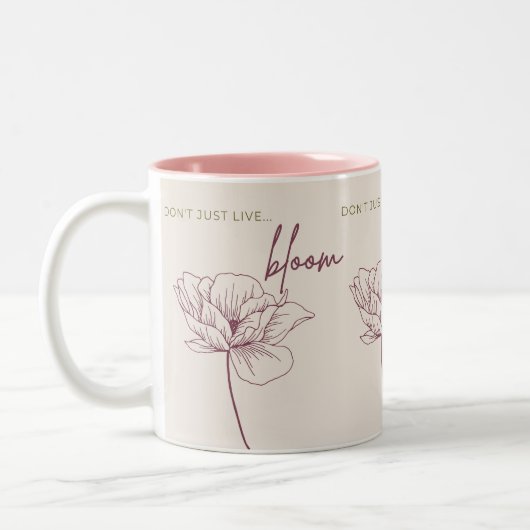 Tasse 2 Couleurs Ne vivez pas, Bloom (Gauche)