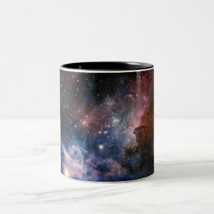 Tasse 2 Couleurs Nébuleuse de la Carène dans l'espace en rouge et b