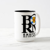 Tasse 2 Couleurs NÉE Amherst NS 15oz (Devant droit)