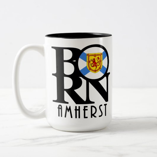 Tasse 2 Couleurs NÉE Amherst NS 15oz (Gauche)