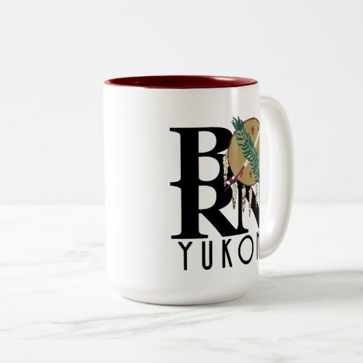 Tasse 2 Couleurs NÉE Yukon, Oklahoma 15oz (Devant droit)