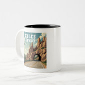 Tasse 2 Couleurs Needles Highway South Dakota Eagle (Devant gauche)