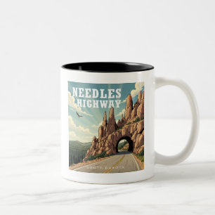 Tasse 2 Couleurs Needles Highway South Dakota Eagle
