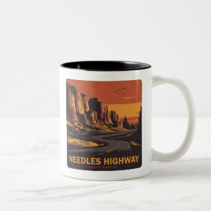 Tasse 2 Couleurs Needles Highway South Dakota Red Sky