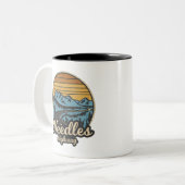 Tasse 2 Couleurs Needles Highway South Dakota Retro (Devant gauche)
