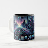 Tasse 2 Couleurs Neon Cyberworld (Devant gauche)