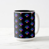 Tasse 2 Couleurs Neon Firefly sur noir (Devant droit)