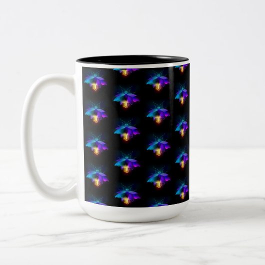 Tasse 2 Couleurs Neon Firefly sur noir (Gauche)