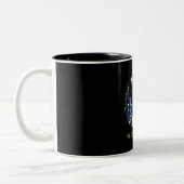 Tasse 2 Couleurs Neon Nomads - Cyberpunk Pixel Art Travel Design (Gauche)
