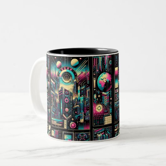 Tasse 2 Couleurs Neon Tech Odyssey (Devant gauche)