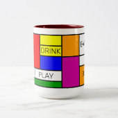 Tasse 2 Couleurs Neoplasticisme Art "De Stijl" (Centre)