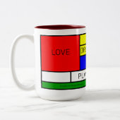 Tasse 2 Couleurs Neoplasticisme Art "De Stijl" (Gauche)