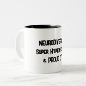 Tasse 2 Couleurs Neurodivergent et Musique hyperconcentrée (Devant gauche)