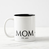 Tasse 2 Couleurs New Mom Gift Personalized Mom Established (Gauche)