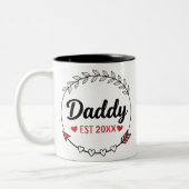 Tasse 2 Couleurs New Parents Daddy Personalized established year (Gauche)