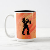 Tasse 2 Couleurs New York Boogie Nights Saxophone Orange (Gauche)