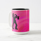 Tasse 2 Couleurs New York Boogie Nuits Saxophone Hot Pink (Devant gauche)