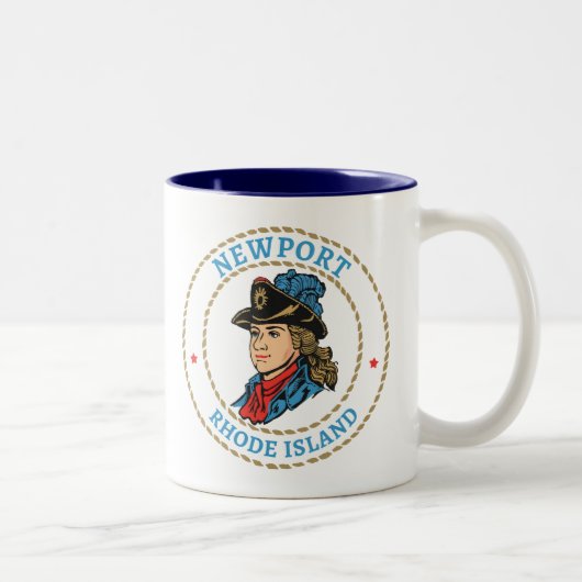 Tasse 2 Couleurs Newport Rhode Island Colonial (Droit)