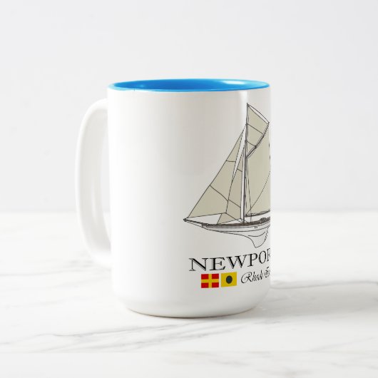 Tasse 2 Couleurs Newport RI (SB) (Devant gauche)