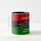 Tasse 2 Couleurs NGUZO SABA 7 Principes Happy Kwanzaa (Devant gauche)