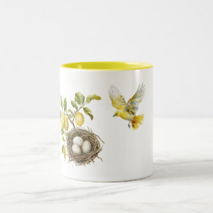 Tasse 2 Couleurs Nid d'oiseau citrons jaunes