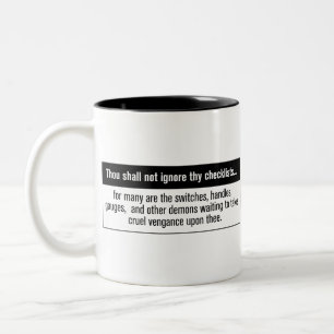 Tasse 2 Couleurs N'ignorez pas l'humour d'aviation de listes de