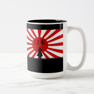 Tasse 2 Couleurs Nihon Drapeau du Japon Samurai Série Patriotique M