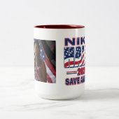 Tasse 2 Couleurs Nikki Haley Save America (Centre)