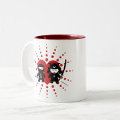 Tasse 2 Couleurs Ninja et samouraïs (Devant gauche)