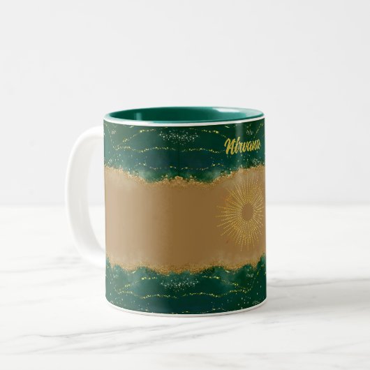 Tasse 2 Couleurs Nirvana vert de la mer (Devant gauche)