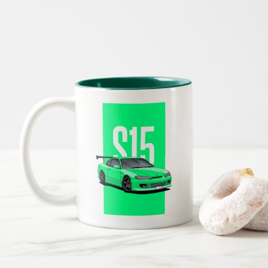 Tasse 2 Couleurs Nissan Silvia S15 (Avec donut)