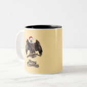Tasse 2 Couleurs Noël à Bald Eagle (Devant gauche)