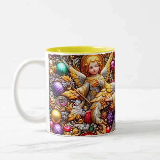 TASSE 2 COULEURS ~ NOËL ANGES ~ (Gauche)