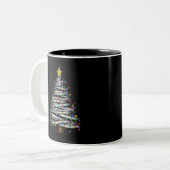 Tasse 2 Couleurs Noël Arbre clair (Devant gauche)