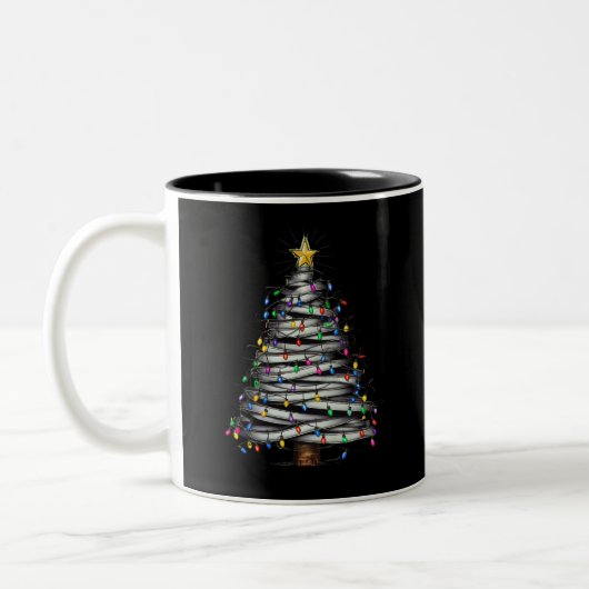 Tasse 2 Couleurs Noël Arbre clair (Gauche)