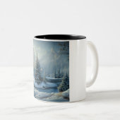 Tasse 2 Couleurs Noël arbre hiver (Devant droit)