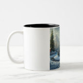 Tasse 2 Couleurs Noël arbre hiver (Gauche)