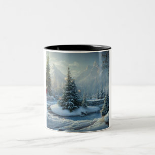 Tasse 2 Couleurs Noël arbre hiver