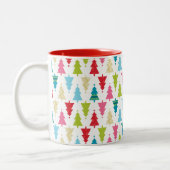 Tasse 2 Couleurs NOËL ARBRE MOTIF festif moderne minimal moderne (Gauche)