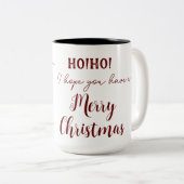 Tasse 2 Couleurs Noël aux colibris (Devant droit)