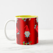 Tasse 2 Couleurs Noël aux elfes rouges mignons (Gauche)